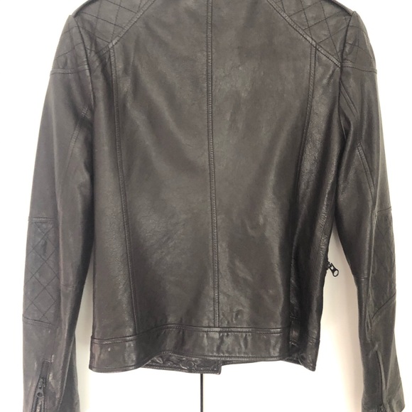 Vince Black Leather Jacket Size Small - Picture 8 of 12